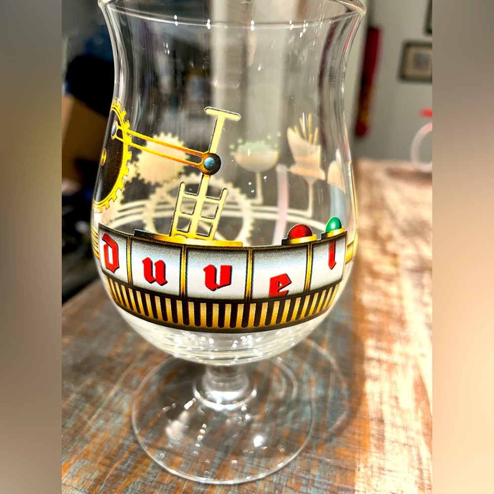 Rare Duvel Artist Series Gilded Age of Beer Steampunk Tulip Glass by Jono
